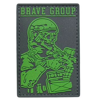 ПВХ патч &laquo;BRAVE GROUP&raquo; олива BG-03 фото