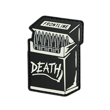 ПВХ патч &laquo;DEATH ЦИГАРКИ FRONTLINE&raquo; чорний FR-31 фото